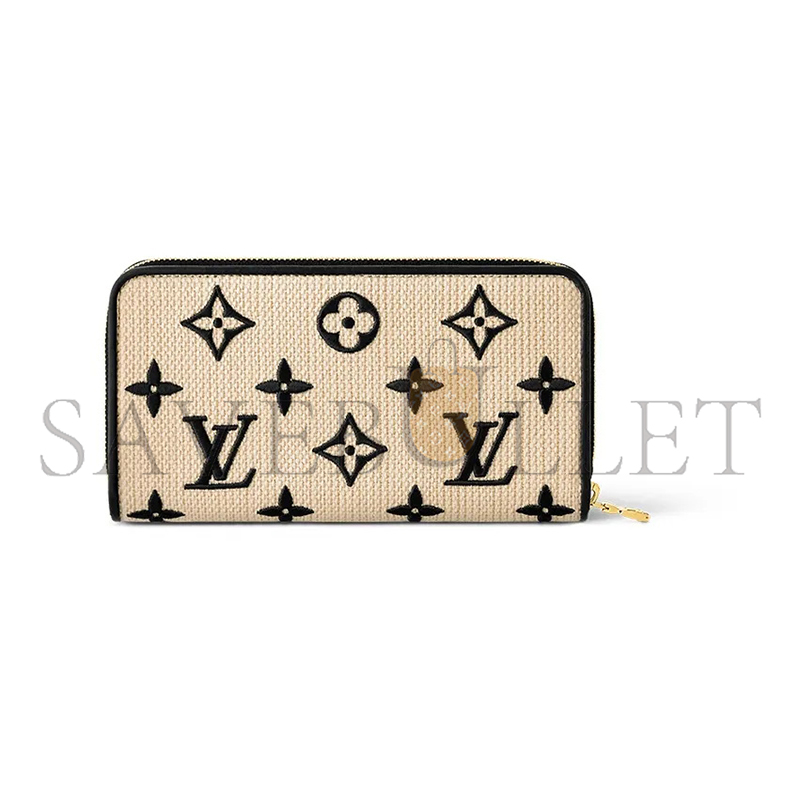 LOUIS VUITTON ZIPPY WALLET MONOGRAM BY THE POOL IVORY BLACK M82529 (19.5*10.5*2.5cm)